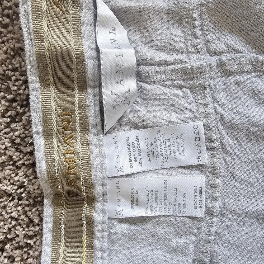 Amiani Mens 38x32 Linen Cotton Light Leg Pants Beachy Islander Dress Pants #43